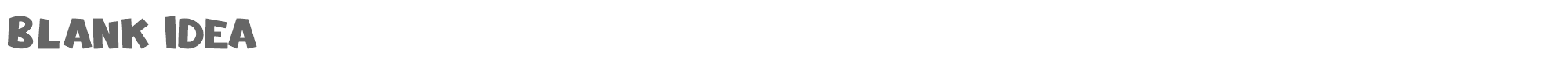 Sample characters Blank Idea Font